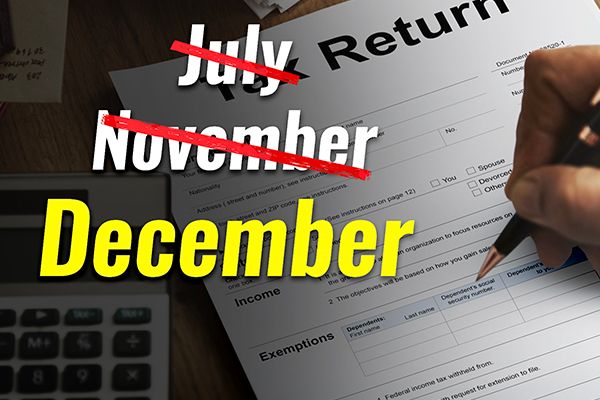 Income Tax Return Deadline Extended