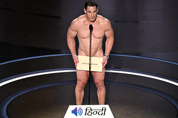 John Cena Presents Award Naked at Oscars 2024