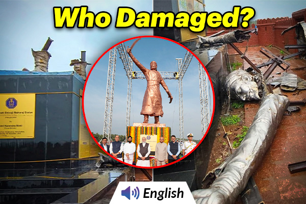 35 Ft Shivaji Statue Collapses in Just 8 Months